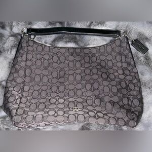 Coach Gray Signature Shoulder Bag